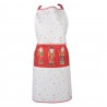 Bílá bavlněná zástěra s louskáčky Happy Little Christmas - 70*85 cmBarva: bílá/červená/zelená/multiMateriál: 100% bavlnaHmotnost: 0,14 kg