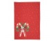 Červená bavlněná utěrka s lízátky Happy Little Christmas - 50*70 cm