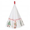 Bílá bavlněná kulatá utěrka s louskáčky Happy Little Christmas - Ø 80 cmBarva: bílá/červená/zelená/multiMateriál: 100% bavlnaHmotnost: 0,116 kg