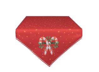 Červnený bavlněný běhoun na stůl Happy Little Christmas - 50*160 cm
