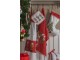 Bílá bavlněná zástěra s louskáčky Happy Little Christmas - 70*85 cm