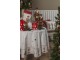 Bílo-červená bavlněná chňapka s louskáčky Happy Little Christmas - 18*30 cm