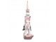 Bílo-růžová závěsná dekorace Louskáček na houpacím koni - 6*3*9 cm