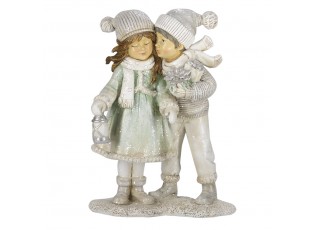 Dekorace vánoční soška děti s lucernou - 13*7*18 cm