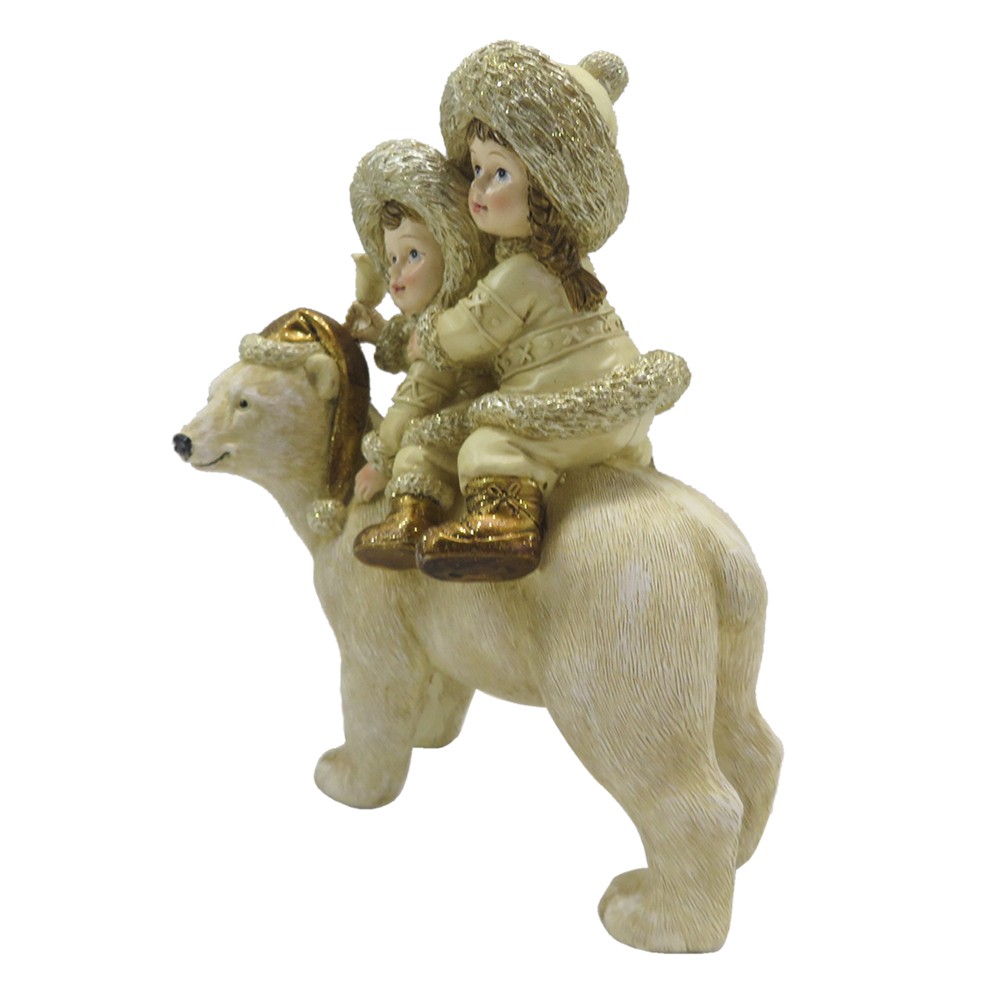 Vánoční dekorace Socha Dětská Bílá 13*7*15 cm - 13*7*15 cm