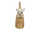 Vánoční ozdoba psík ve zlaté kabelce - 8*4*8 cm