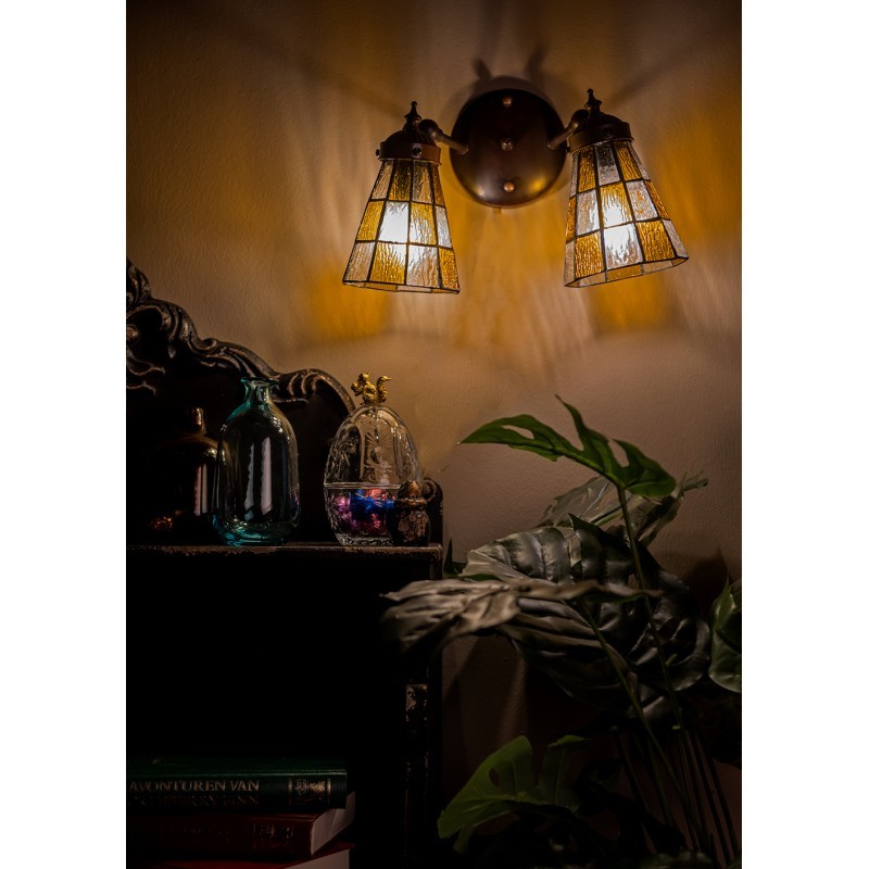 Nástěnná lampa Tiffany - 30*23*23 cm E14/max 2*25W
