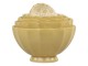 Set 5ks medová porcelánová miska s květy uvnitř Arés - Ø15*9 cm
