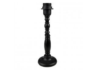 Černá antik dřevěná noha k lampě Fienn - Ø 10*30 cm E27 / Max 60W