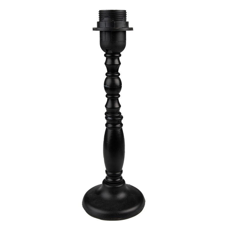 Černá antik dřevěná noha k lampě Fienn - Ø 10*30 cm E27 / Max 60W Clayre & Eef