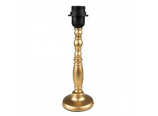 Zlatá antik dřevěná noha k lampě Fienn - Ø 10*30 cm E27 / Max 60W