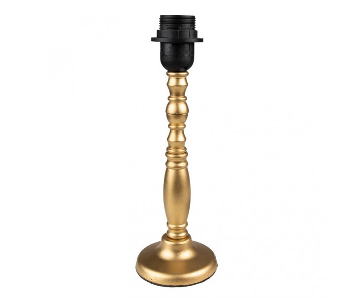 Zlatá antik dřevěná noha k lampě Fienn - Ø 10*30 cm E27 / Max 60W