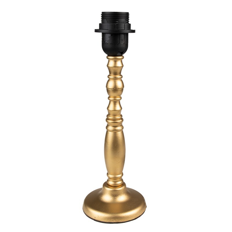 Zlatá antik dřevěná noha k lampě Fienn - Ø 10*30 cm E27 / Max 60W