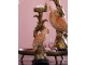Zlatý antik svícen s papouškem Parrot antique - 9*8*28 cm