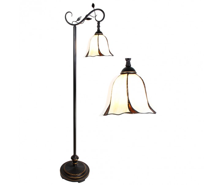 Stojací lampa Tiffany Brown - 36*25*152 cm E27/max 1*60W