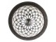 Bílé stropní Tiffany světlo s kamínky TransparentEye - Ø 38*20 cm E14/max 2*25W