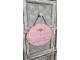 Růžová závěsná kovová cedule s řetízkem Princess - 25*20 cm