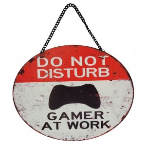 Závěsná kovová cedule Do Not Disturb - 25*20 cm