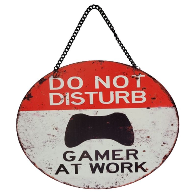 Závěsná kovová cedule Do Not Disturb - 25*20 cm