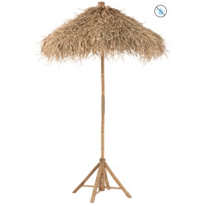 Bambusový slunečník se střechou z banánových listů - ∅ 150*260 cm