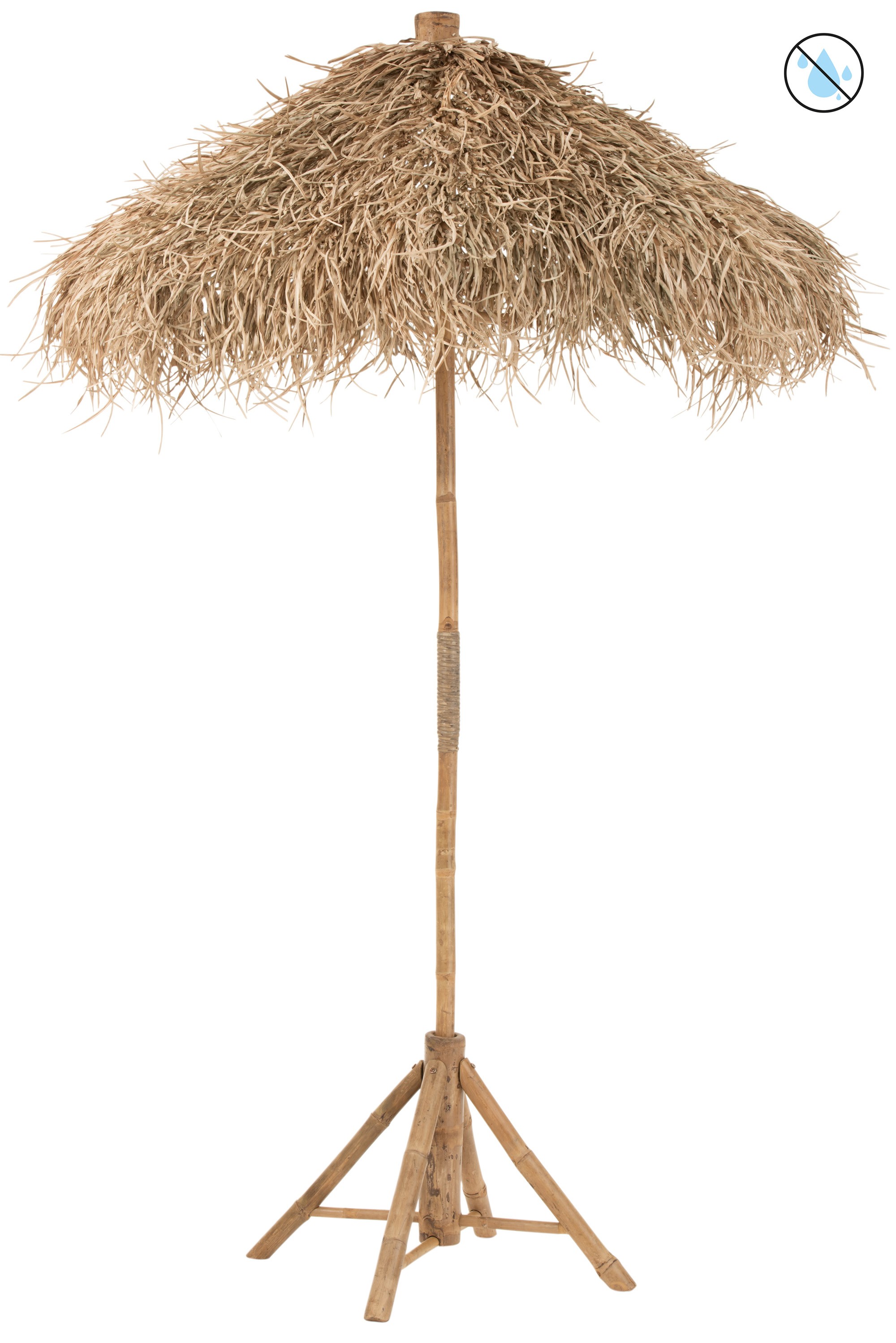 Bambusový slunečník se střechou z banánových listů - ∅ 150*260 cm