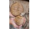 Dřevěná rýhovaná závěsná koule - Ø 12*12 cm