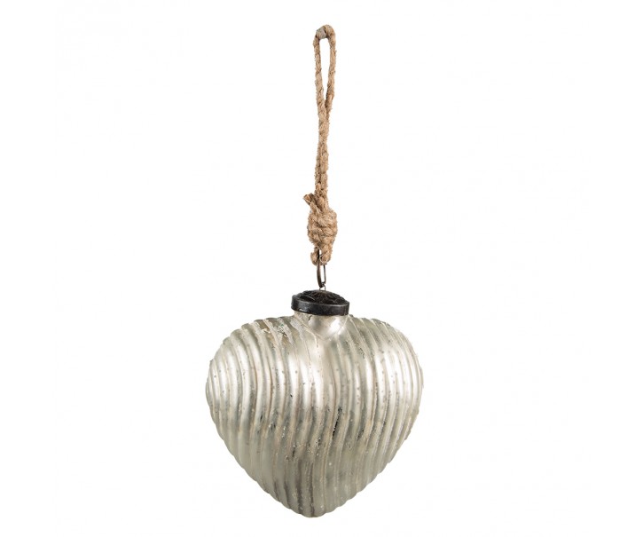 Vánoční cetka Stříbrná 9*4*10 cm - 9*4*10 cm Clayre & Eef