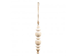 Dekorace ornament Béžová, Bílá 5*23 cm - Ř 5*23 cm