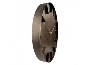 Šedé antik nástěnné kovové hodiny Philco - Ø 49*5 cm / 1*AA