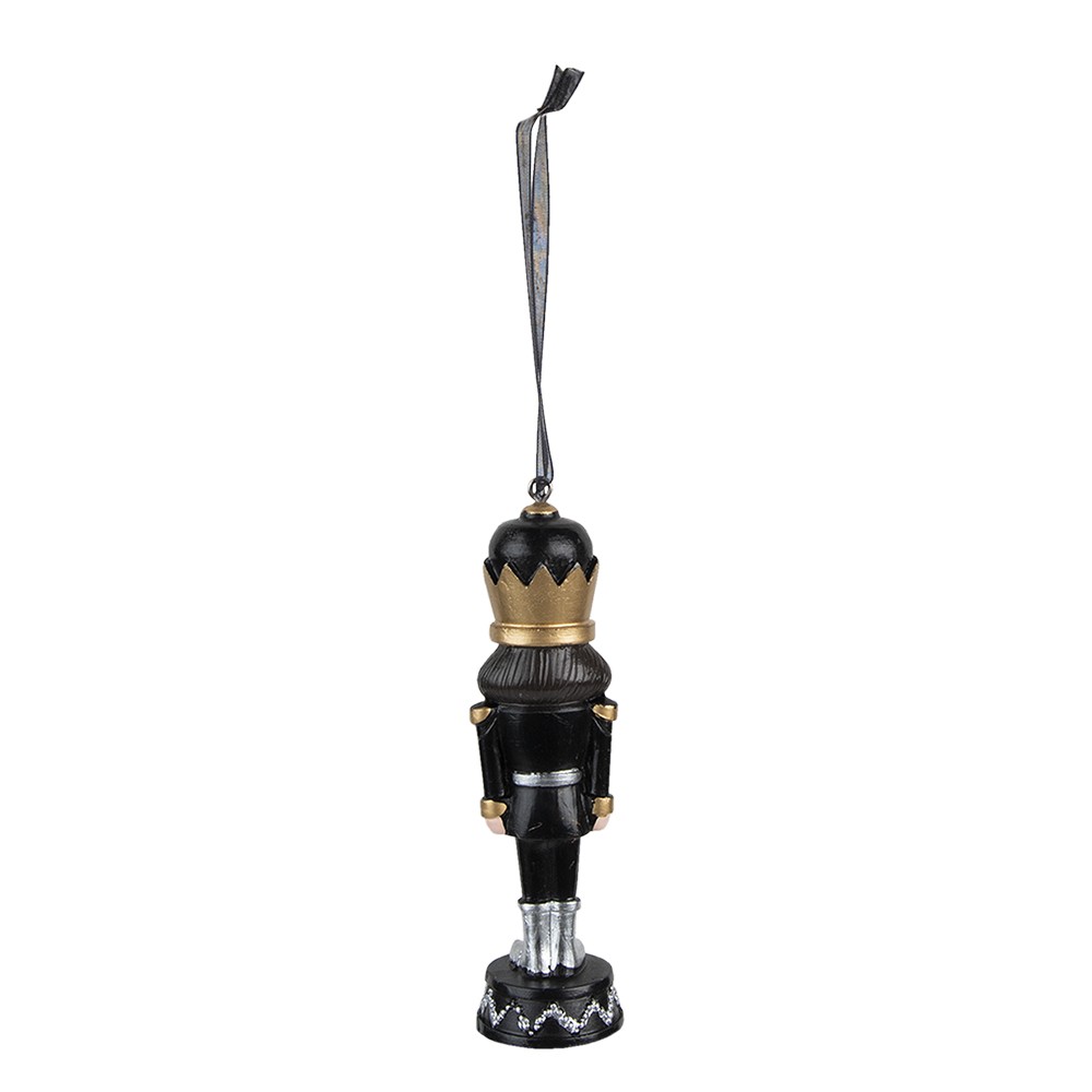 Závěsná dekorace Louskáček v černém obleku - 3*3*12 cm