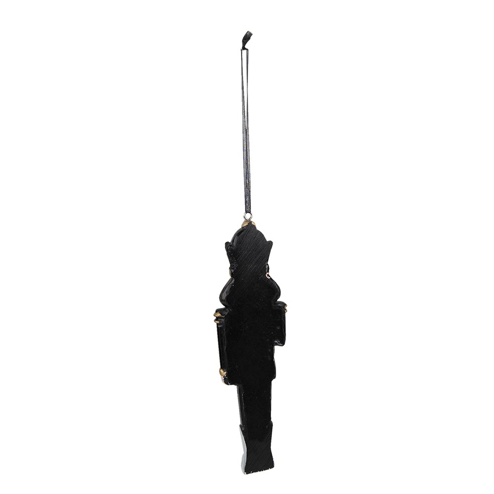 Černá vánoční závěsná ozdoba Louskáček - 4*2*15 cm