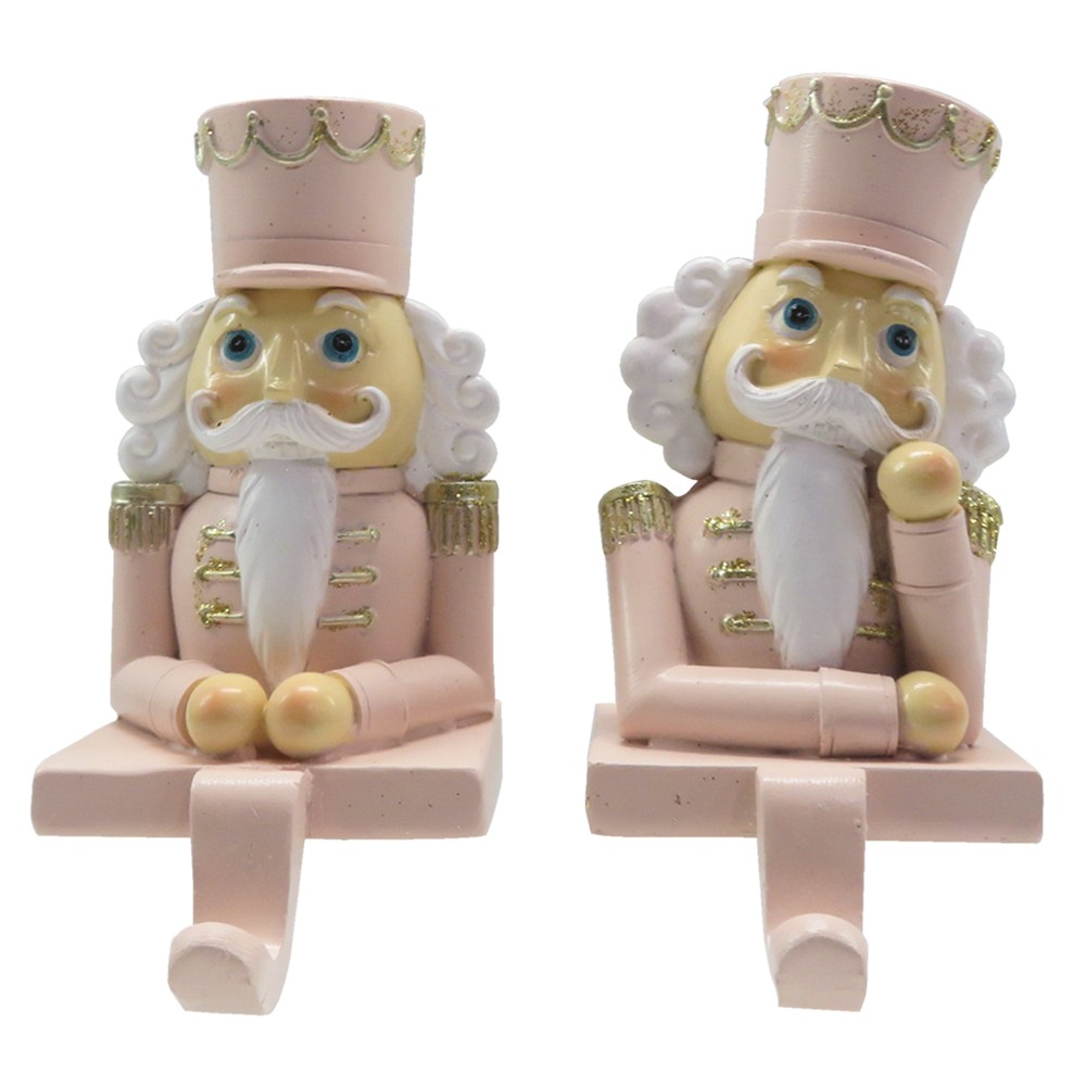 Háček Louskáček v růžovém na vánoční punčochu - 7*6*12 cm