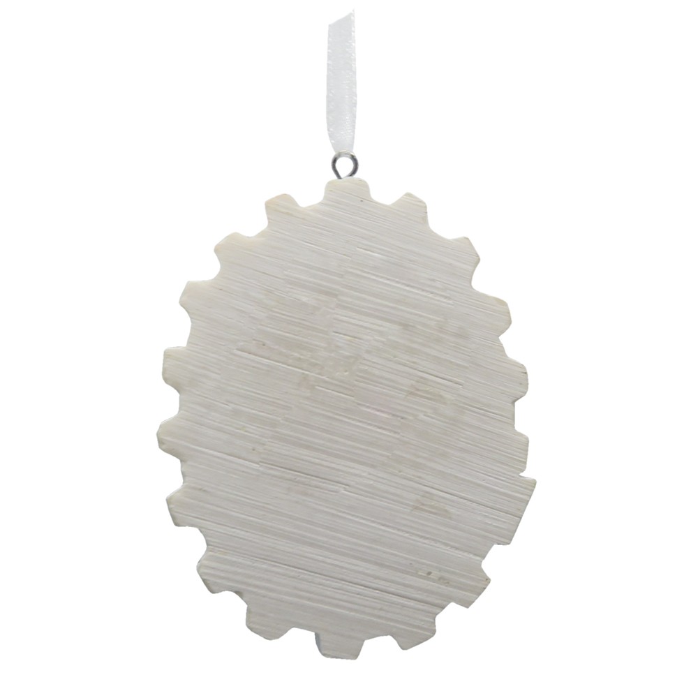 Bílá vánoční závěsná ozdoba Louskáček - 6*1*8 cm