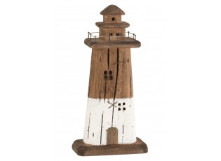 Dřevěná dekorace maják Lighthouse Paulownia - 16*9*33 cm