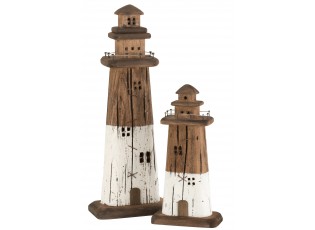 Dřevěná dekorace maják Lighthouse Paulownia L - 20*11*52 cm