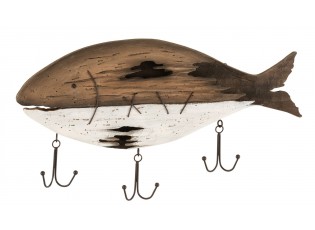 Dřevěný věšák ve tvaru ryby Fish Paulownia - 57*6*31 cm