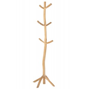 Dřevěný volně stojící věšák s 6-ti háčky Branches - 65*65*185 cm