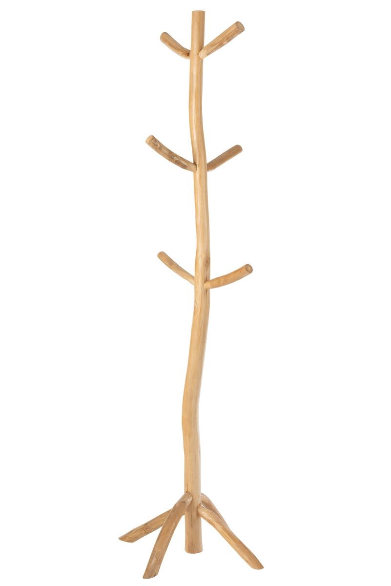 Dřevěný volně stojící věšák s 6-ti háčky Branches - 65*65*185 cm