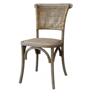 Přírodní ratanová židle s výpletem Old French chair - 45*40*88 cm 