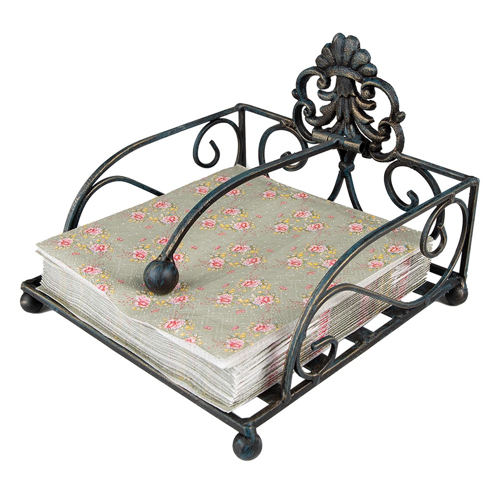 Zelené papírové ubrousky s kvítky Cheerful Birdie - 33*33 cm (20ks)