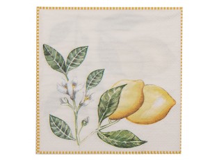 Papírové ubrousky s citróny Lemons & Leafs - 33*33 cm (20ks)