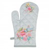 Zelená bavlněná chňapka - rukavice s květy Cheerful Birdie - 18*30 cm Barva: zelená/ růžováMateriál: 100% bavlna