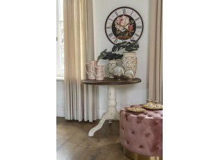 Keramická dekorační váza s růžovými květy Lillia L - Ø 22*36 cm