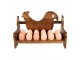 Dřevěný držák na 12 vajec s dekorem slepičky - 32*13*19 cm