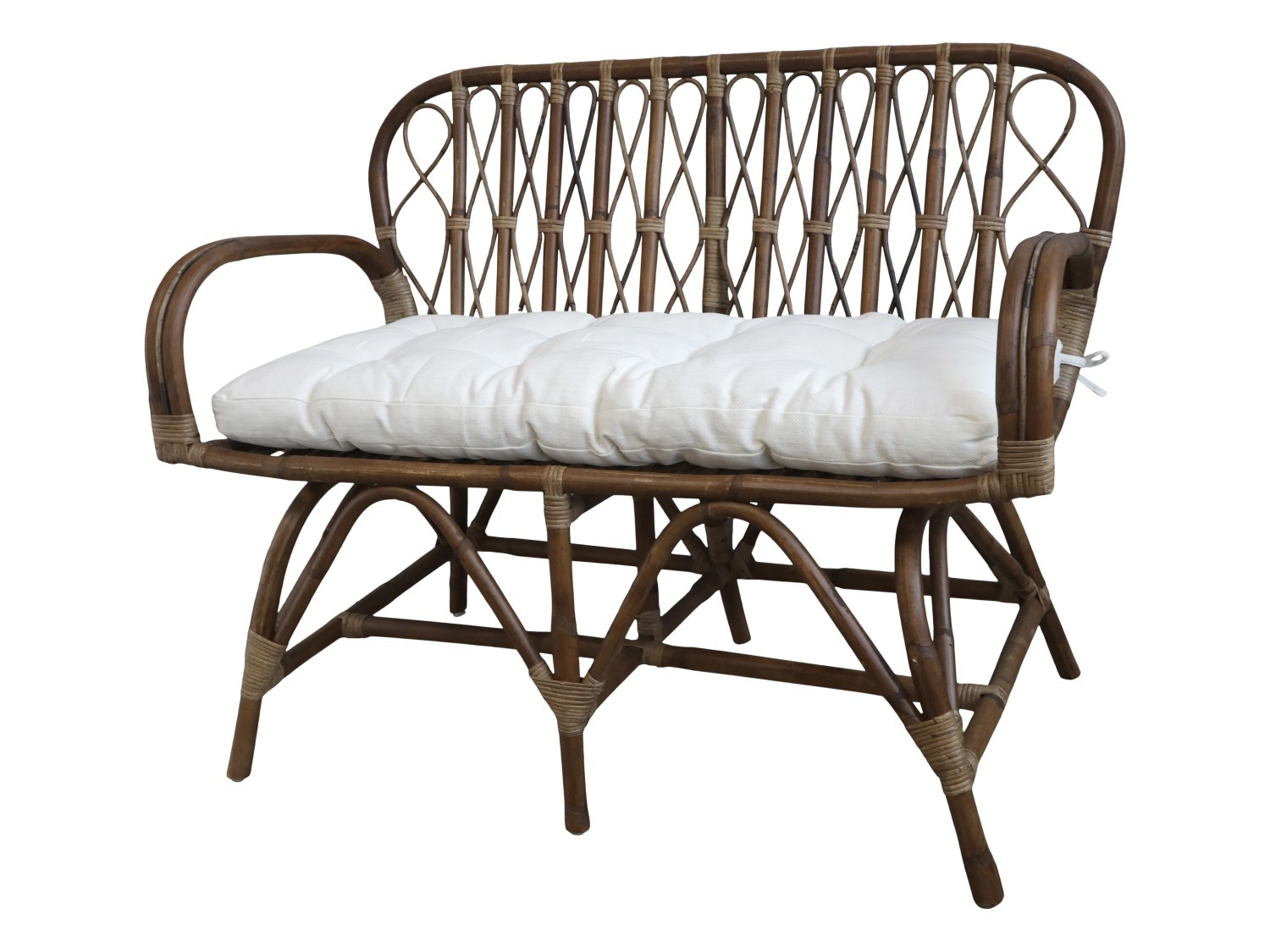 Hnědá ratanová pohovka Anor Wicker - 107*60*85cm