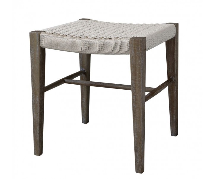 Přírodní dřevěná lavice / stolička s výpletem Limoges Stool - 44*43*48cm 