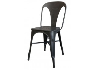 Černá antik kovová židle Factory Chair - 37*36*86cm
