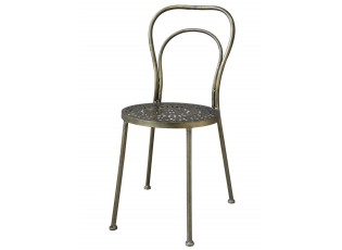 Bronzová antik kovová židle Funny Chair - 41*41*92cm