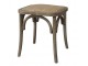 Přírodní ratanová stolička Old French stool - 42*42*46 cm 