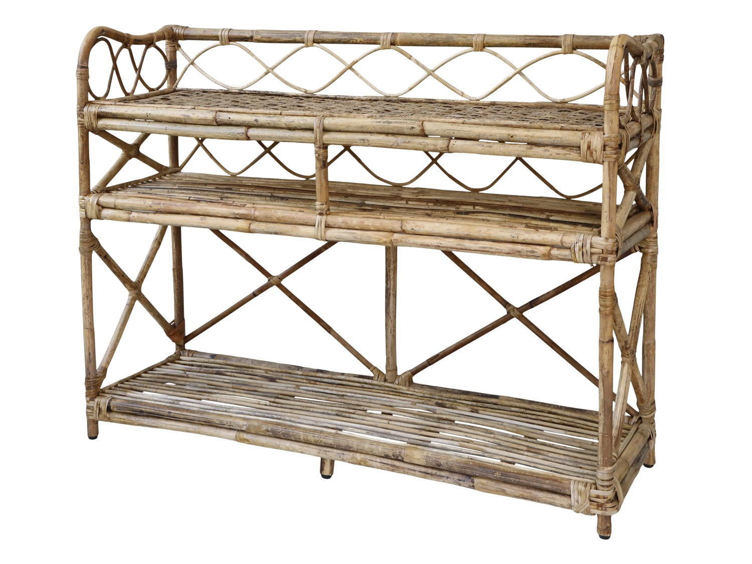 Ratanový regál s policemi Service table - 118*40*92cm